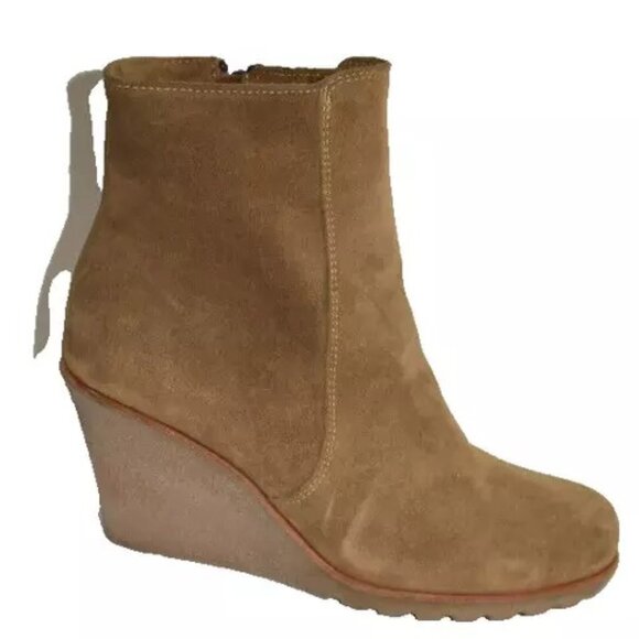 New! La Canadienne Krista Waterproof Wedge Bootie Tan Brown Size 8.5 DD433 - Picture 2 of 6
